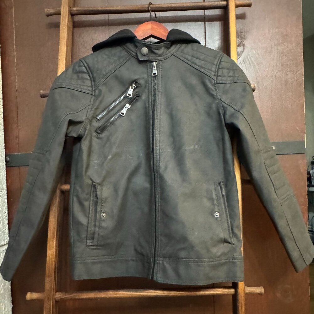 Boys motorcycle leather jacket